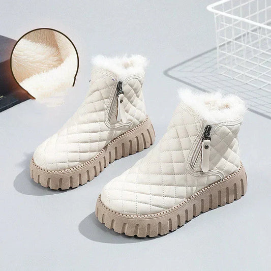 Weihnachtsverkauf – 50% RABATT🎊🎅Damenstiefel mit Reißverschluss und dicker Sohle
