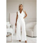 🌟Frauen ärmelloser V-Ausschnitt Solid Jumpsuit🕊️