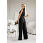 🌟Frauen ärmelloser V-Ausschnitt Solid Jumpsuit🕊️