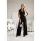 🌟Frauen ärmelloser V-Ausschnitt Solid Jumpsuit🕊️