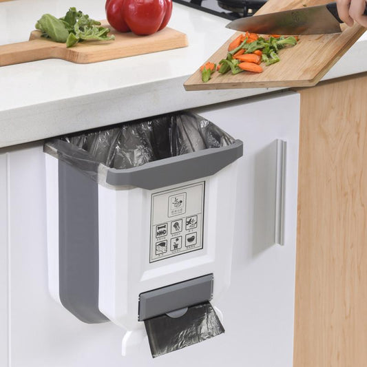 Platzsparender, faltbarer Mülleimer – perfekt für jeden Küchenschrank! ✅🧼