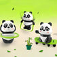 Entzückendes Aufziehspielzeug-Set mit Pandas für Kinder